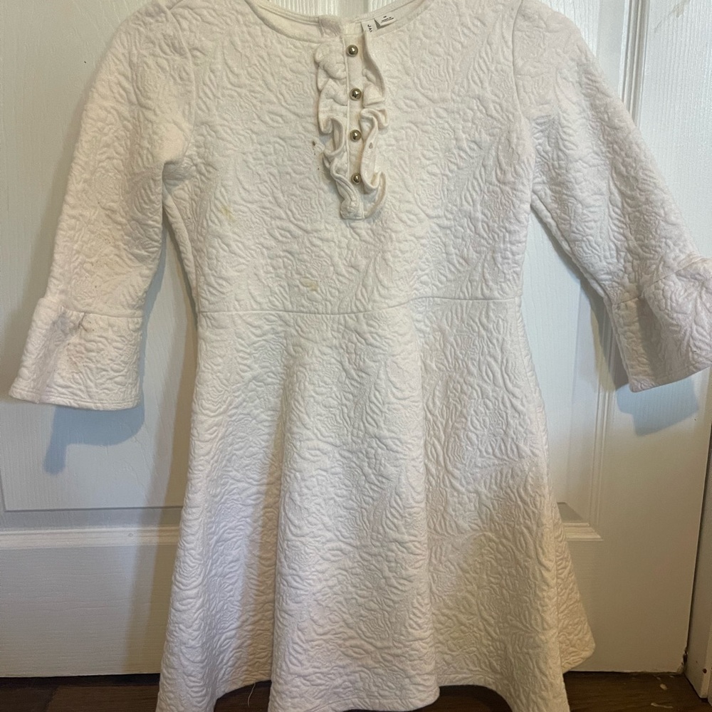 Janie & jack dress. Has gold buttons in front and usable buttons in the back.